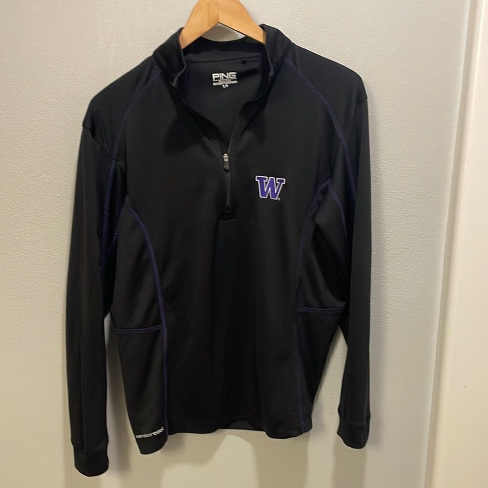 UW Huskies Ping black half zip woman’s top